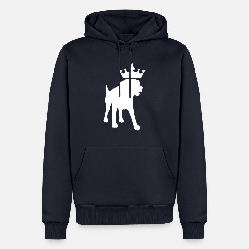 Chien Hund - Sweat à capuche Premium bio Homme - bleu marine