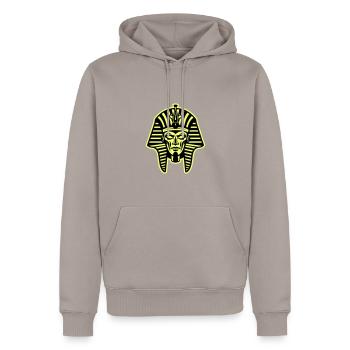 Crâne de pharaon - Sweat à capuche Premium bio Homme - taupe - Devant - Nico (187cm)
