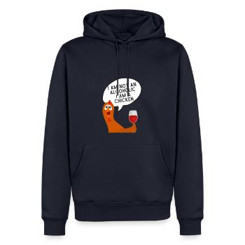 Chicken - Men’s Premium Organic Hoodie - navy - Front - Nico (187cm)