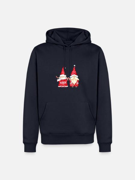 Weihnachten - Merry Christmas - Wichtel - Männer Premium Bio Hoodie - Navy