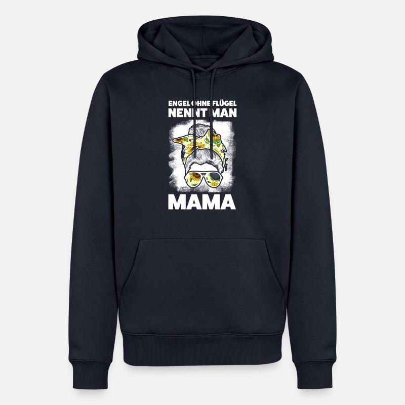 Mutter Messy Bun Mamas Geschenk - Männer Premium Bio Hoodie - Navy
