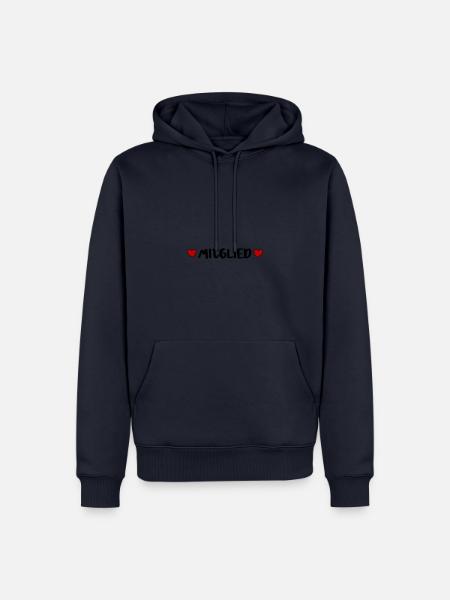 Mitglied Herz - Männer Premium Bio Hoodie - Navy