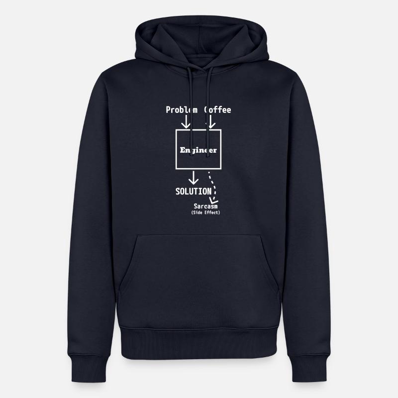 Engineer Input & Output (light) - Männer Premium Bio Hoodie - Navy