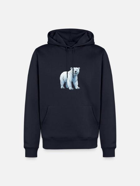 Eisbär Tier Polar bär - Männer Premium Bio Hoodie - Navy