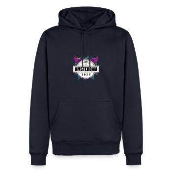 Amsterdam 2024 Team - Männer Premium Bio Hoodie - Navy - Vorne - Nico (187cm)