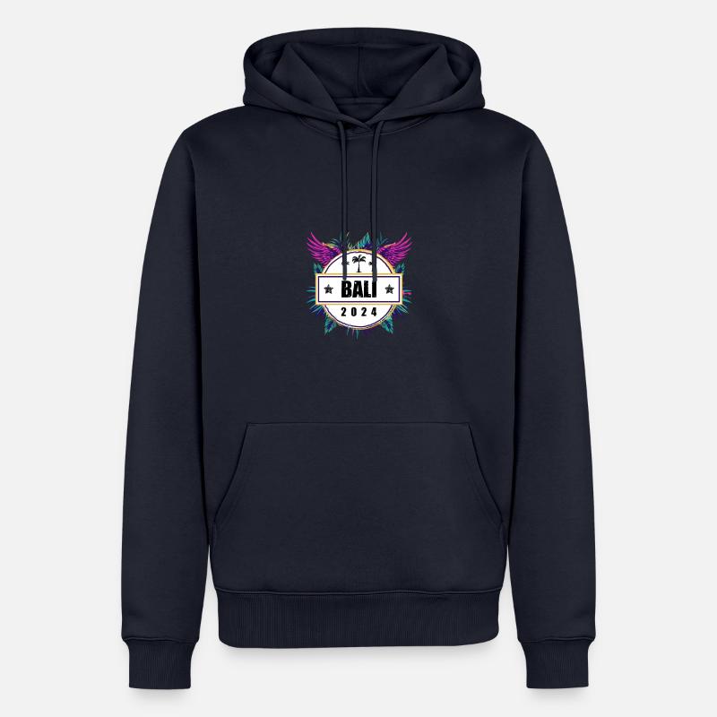 L’équipe de Bali 2024 - Sweat à capuche Premium bio Homme - bleu marine