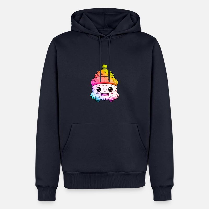 Winter Eskimo Comic Winterlich - Männer Premium Bio Hoodie - Navy