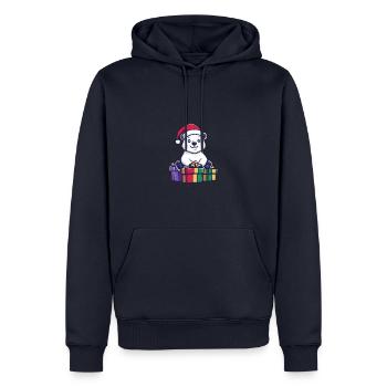 Ours polaire Cadeaux de Noël Ours polaire - Sweat à capuche Premium bio Homme - bleu marine - Devant - Nico (187cm)