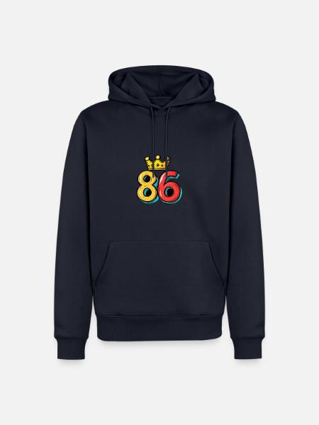 86 Number Krone - Men’s Premium Organic Hoodie - navy