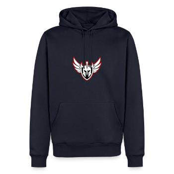 Casque de guerrier spartiate - Sweat à capuche Premium bio Homme - bleu marine - Devant - Nico (187cm)