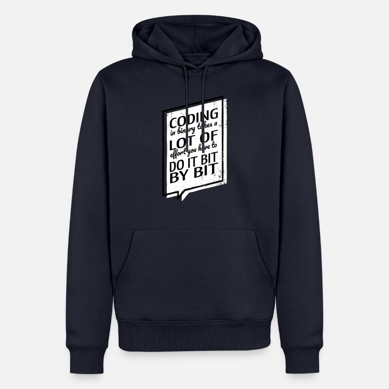 computers quote c sharp programming - Männer Premium Bio Hoodie - Navy