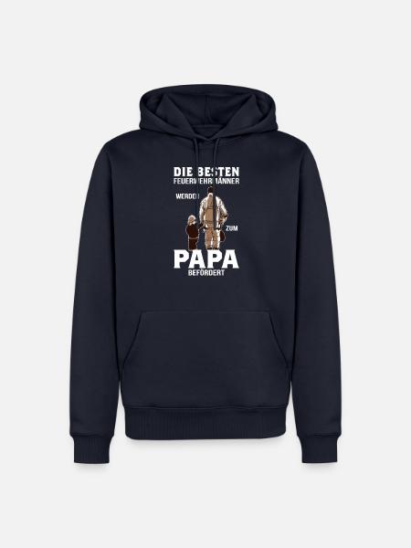 Feuerwehrmann Papa Vatertag Feuerwehr Geschenk - Männer Premium Bio Hoodie - Navy
