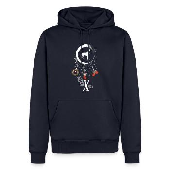 Deutsche Dogge Weihnachten Weihnachtstraumfänger - Männer Premium Bio Hoodie - Navy - Vorne - Nico (187cm)