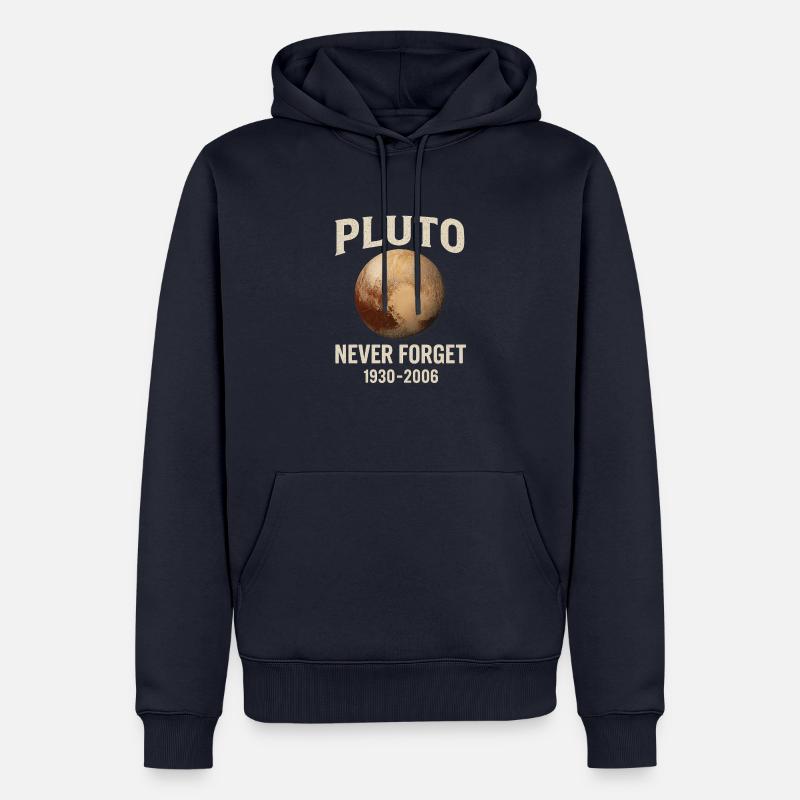 Pluto - Never Forget - Männer Premium Bio Hoodie - Navy