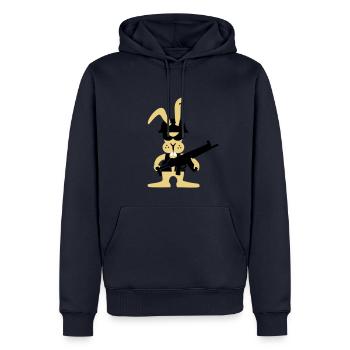 GI bunny punk (B, 3c) - Männer Premium Bio Hoodie - Navy - Vorne - Nico (187cm)