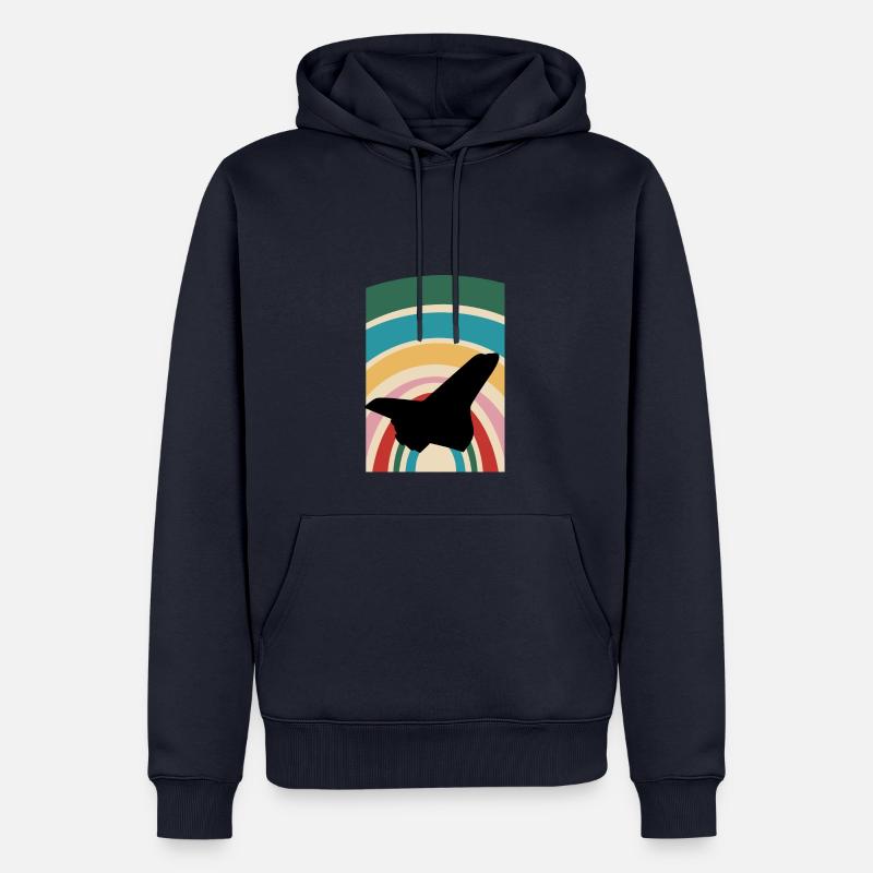 Dépliants sur l’aérospatiale - Sweat à capuche Premium bio Homme - bleu marine