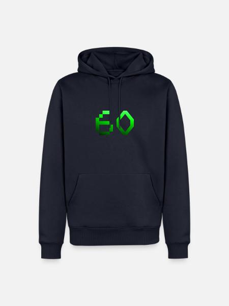 für Männer, 60 Pixelgrafik - Männer Premium Bio Hoodie - Navy