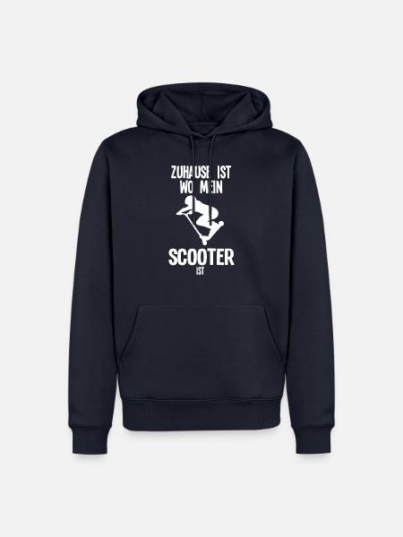 Scooter Roller Roller Fahren Geschenk - Männer Premium Bio Hoodie - Navy