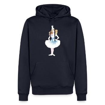 Danseur de clown de cirque - Sweat à capuche Premium bio Homme - bleu marine - Devant - Nico (187cm)