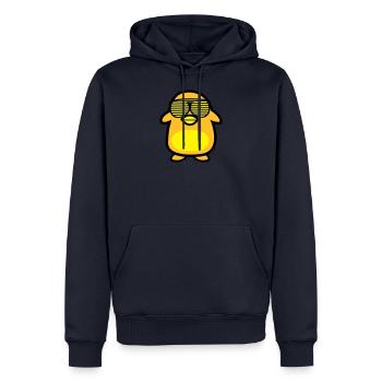 cool pinguin - Männer Premium Bio Hoodie - Navy - Vorne - Nico (187cm)