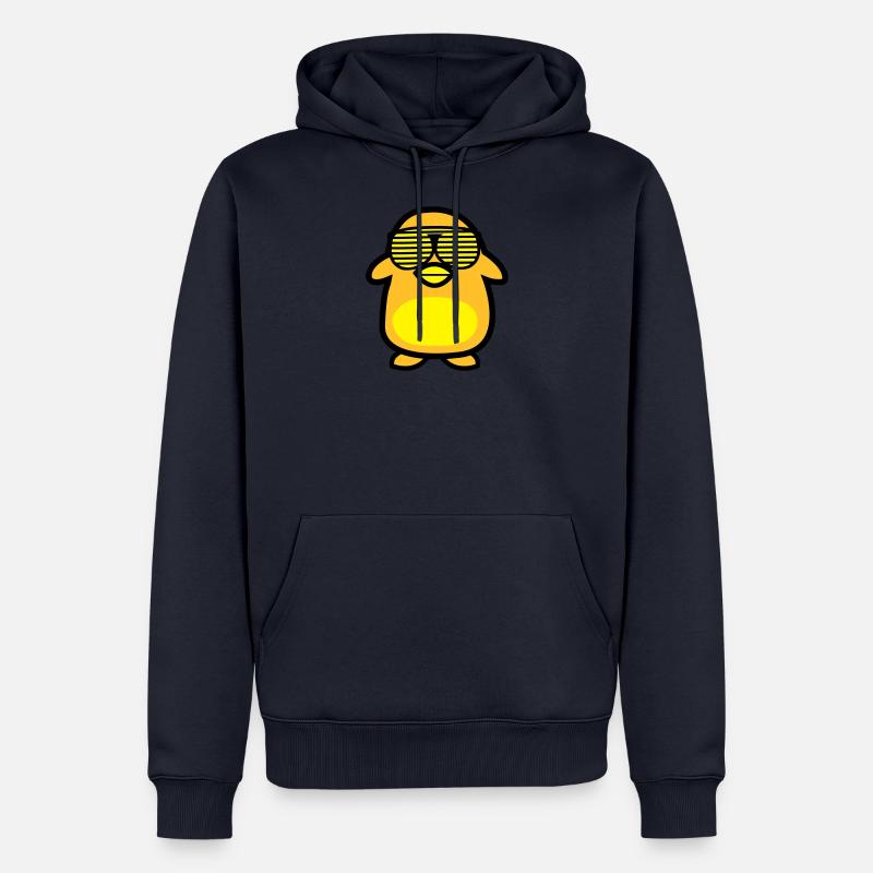 pingouin cool - Sweat à capuche Premium bio Homme - bleu marine