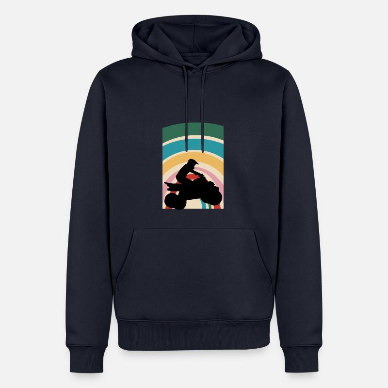 Cascade Cascade - Sweat à capuche Premium bio Homme - bleu marine