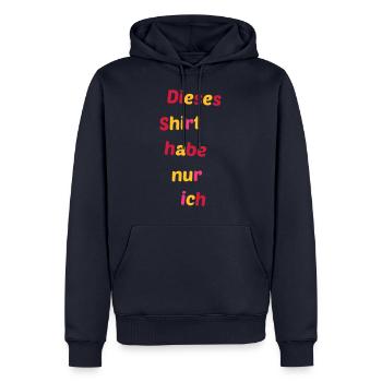 chemise seulement j'ai le cadeau disant humoristique coloré - Sweat à capuche Premium bio Homme - bleu marine - Devant - Nico (187cm)