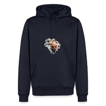 Beautiful Flower design - Männer Premium Bio Hoodie - Navy - Vorne - Nico (187cm)