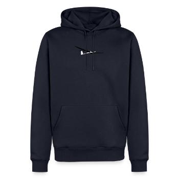 Planeur Planeur Planeur Pilote - Sweat à capuche Premium bio Homme - bleu marine - Devant - Nico (187cm)