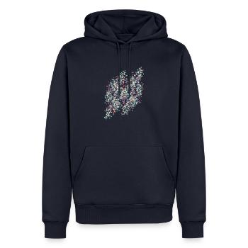 confetti,colorful,dots,abstract - Men’s Premium Organic Hoodie - navy - Front - Nico (187cm)