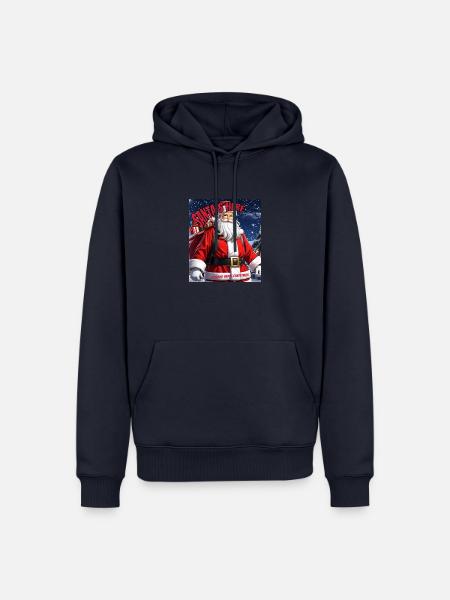 Santa is here Happy Christmas - Männer Premium Bio Hoodie - Navy