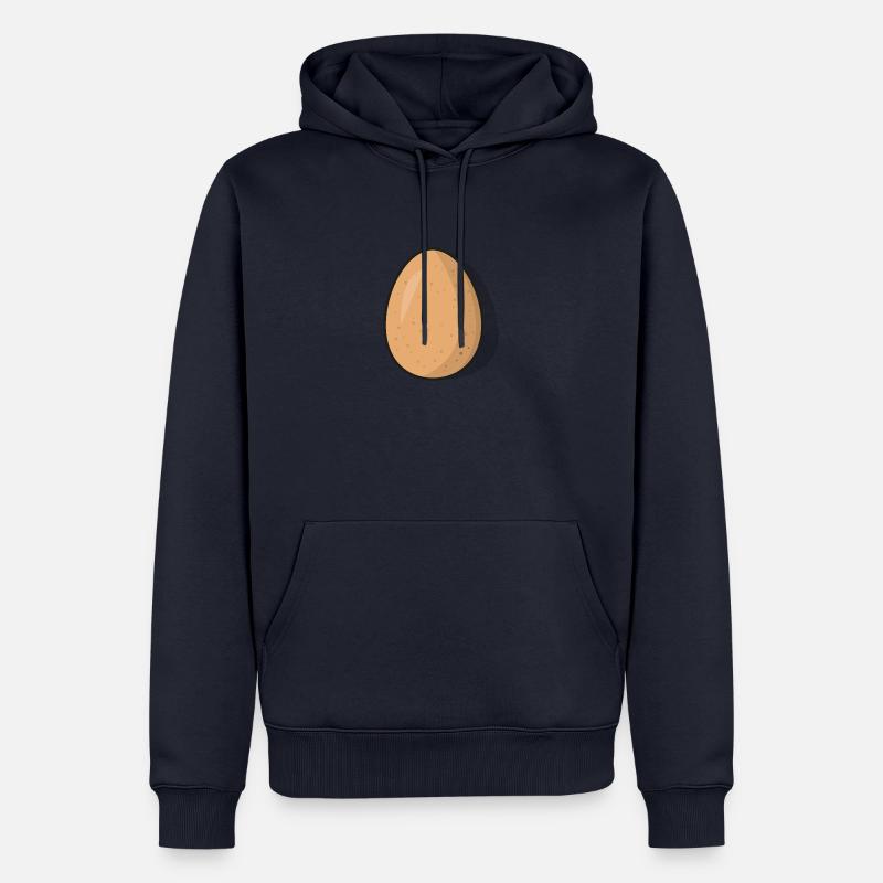 Oeuf - oeuf de poule - Sweat à capuche Premium bio Homme - bleu marine