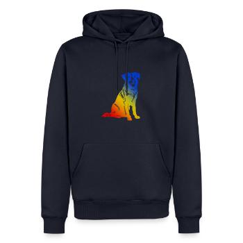 Berger Australien Multicolore - Sweat à capuche Premium bio Homme - bleu marine - Devant - Nico (187cm)