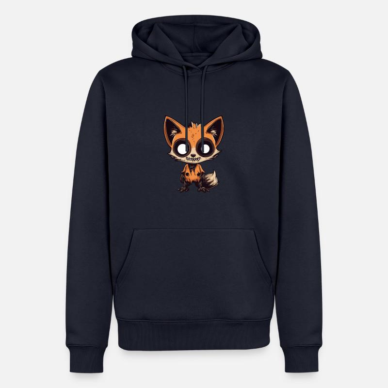 Fuchs Halloween Comic Lustig - Männer Premium Bio Hoodie - Navy