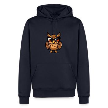 owl animal - Men’s Premium Organic Hoodie - navy - Front - Nico (187cm)