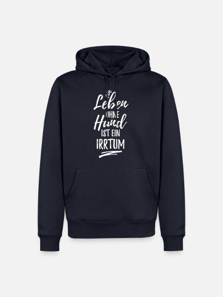 Kein Leben ohne Hund - Männer Premium Bio Hoodie -
