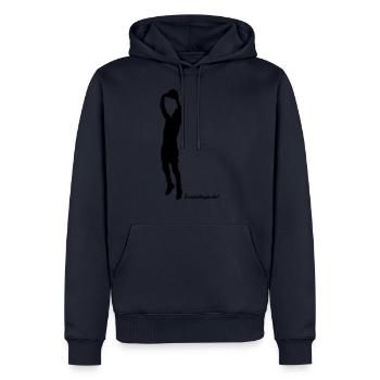 Zuspiellegende - Männer Premium Bio Hoodie - Navy - Vorne - Nico (187cm)