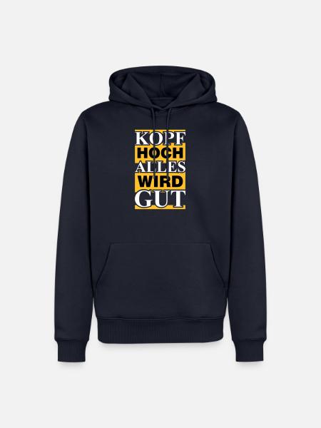 alles wird gut - Männer Premium Bio Hoodie - Navy