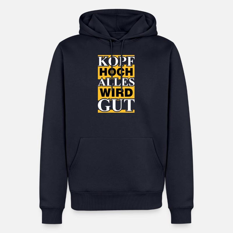 alles wird gut - Männer Premium Bio Hoodie - Navy