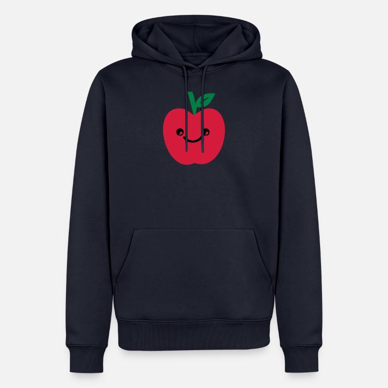 apfel smile - Männer Premium Bio Hoodie - Navy