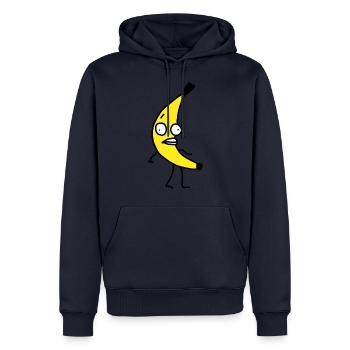 Lustig Banane Cool - Männer Premium Bio Hoodie - Navy - Vorne - Nico (187cm)