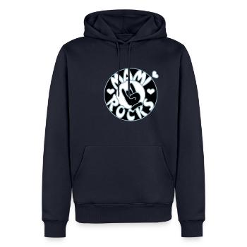 mami rocks (Kreis, 3c) - Männer Premium Bio Hoodie - Navy - Vorne - Nico (187cm)