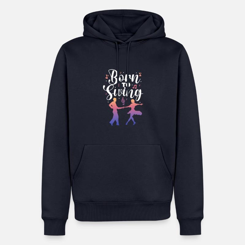 Né pour se balancer - Sweat à capuche Premium bio Homme - bleu marine