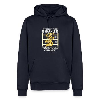 My Ball Python Is Harmless Funny Snake Lover - Männer Premium Bio Hoodie - Navy - Vorne - Nico (187cm)