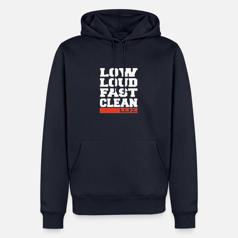 LLFC - Sweat à capuche Premium bio Homme - bleu marine