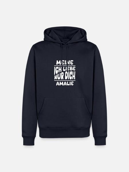 Amalie als Frau - Männer Premium Bio Hoodie - Navy