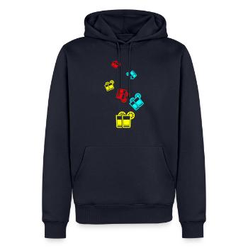 Cocktail Icon - Männer Premium Bio Hoodie - Navy - Vorne - Nico (187cm)