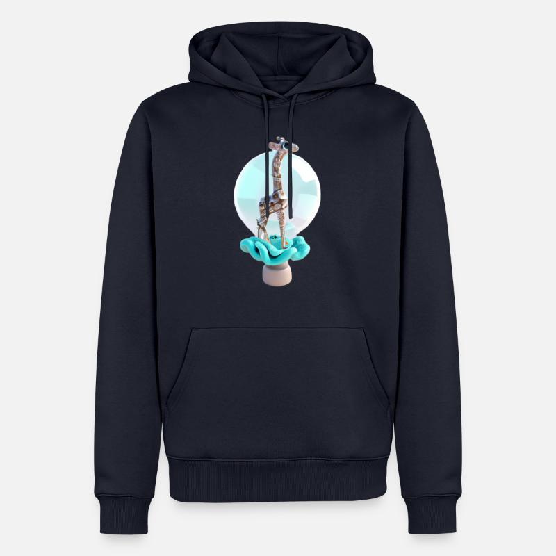 Design Giraffe - Männer Premium Bio Hoodie - Navy