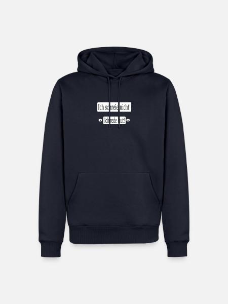 Schreien reden - Männer Premium Bio Hoodie - Navy