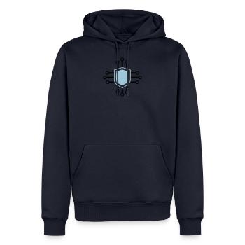 cyber security symbol 002 - Männer Premium Bio Hoodie - Navy - Vorne - Nico (187cm)